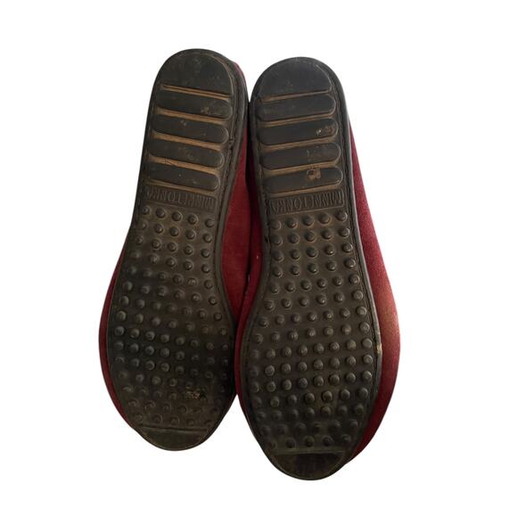 Minnetonka‎ Kilty Burgundy Moccasin Loafer Arizona Fabric Toe Size 8.5 - Picture 4 of 8